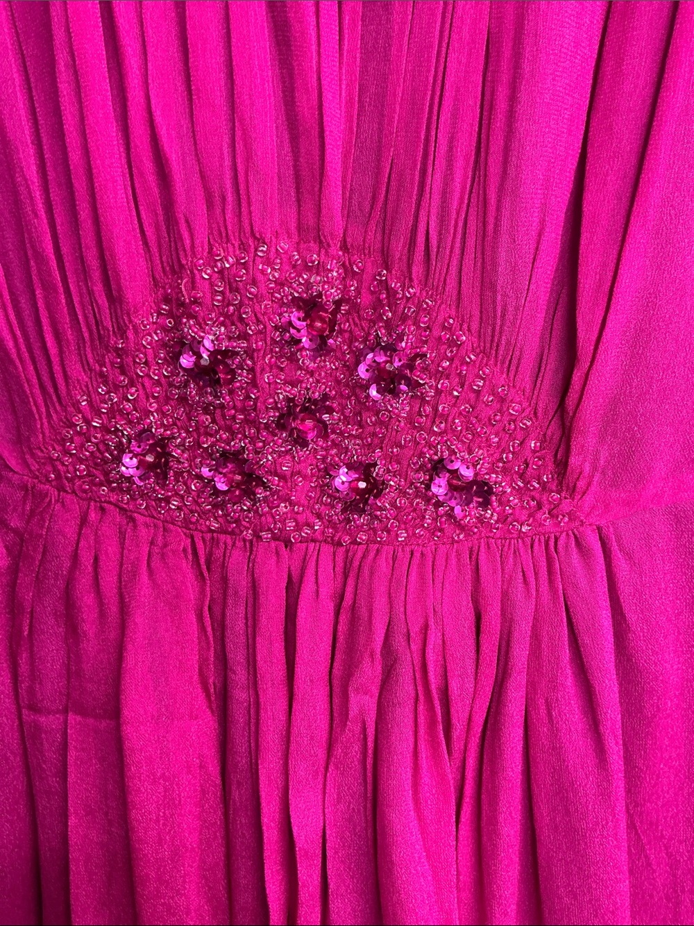 Boden Fuchsia Sleeveless Gathered Waist Dress. sz 4   #2216 - Picture 4 of 6